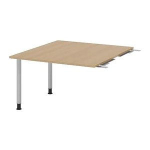 HAMMERBACHER Verbindungsplatte höhenverstellbar KT12C eiche, silber rechteckig 120,0 x 130,0 x 72,0 - 74,0 cm