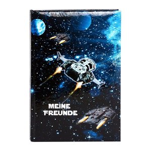goldbuch Freundebuch Raumschiff ca. DIN A5 liniert, mehrfarbig Softcover 88 Seiten, 1 St.