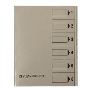 bene Ordnungsmappe 6 Fächer grau, 1 St.