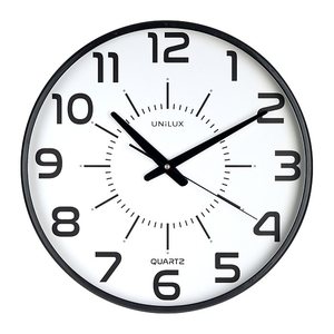 unilux Wanduhr Maxi Pop weiß schwarz Kunststoff, Ø 37,5 cm