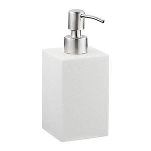 relaxdays Seifenspender 10031062_49 weiß Polyresin 300,0 ml, 1 St.
