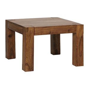 WOHNLING Couchtisch quadratisch Massivholz sheesham 60,0 x 60,0 x 40,0 cm, 1 St.