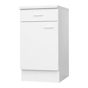 Küchen-Unterschrank in Weiß mit 1 Drehtür und 1 Schublade