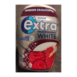 extra® PROFESSIONAL WHITE HIMBEERE GRANATAPFEL Kaugummis 50 Dragees, 1 St.