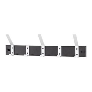 HAKU Möbel Wandgarderobe 19592 schwarz Metall 8 Haken 50,0 x 14,0 cm, 1 St.
