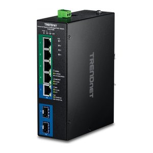 TRENDnet Industrial Switch 7-port Gbit PoE+ L2 Man DIN-Rail