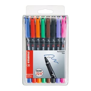 STABILO OHPen Folienstifte-Set farbsortiert permanent, 8 St.