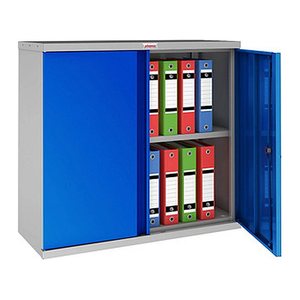 phoenix Stahlschrank SCL0891GBK grau, blau 1 Fachboden 91,5 x 37,0 x 83,0 cm, zerlegt