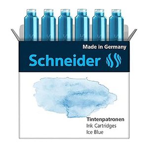 Schneider Tintenpatronen für Füller Pastell Ice Blue, 6 St.