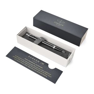 PARKER Kugelschreiber IM Black Lacquer schwarz hochglänzend, Schreibfarbe: blau, 1 St.