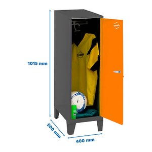 Simonrack Spind SIMONLOCKER DISM anthrazit, orange 8425437121661, 1 Schließfach 40,0 x 50,0 x 101,5 cm