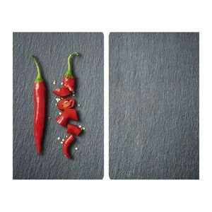 WENKO Herdabdeckplatten Cayenne grau, 2 St.
