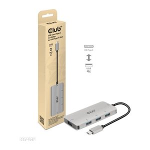Club3D USB-Hub USB 3.1 Typ C > 4x USB 3.1 Typ A 10Gbps retail