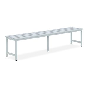 Kunststoff-Sitzbank mit Schuhrost (optional) - 1000-2000 mm (2000 x 380 x 440 mm)