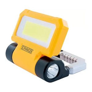 Schwaiger 2 in 1 LED Arbeitsleuchte 300 Lumen Schwarz/Gelb