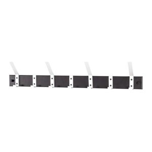 HAKU Möbel Wandgarderobe 19593 schwarz Metall 11 Haken 70,0 x 14,0 cm, 1 St.