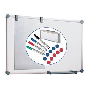 MAUL Whiteboard 2000 MAULpro Komplett-Set 90,0 x 60,0 cm weiß kunststoffbeschichteter Stahl
