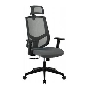 Bürostuhl, 10008 Stoff grau, Gestell schwarz