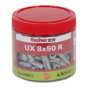 fischer UX 8x50 R 531026 Universaldübel Ø 8 mm x 50 mm, 75 St.