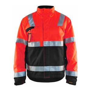 BLAKLÄDER® Herren Warnjacke Winter 4862 rot, schwarz Größe M