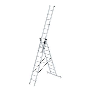 MUNK Vielzweckleiter 11108 silber 3x 9 Sprossen, H: 671,0 cm