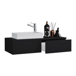 VCM my bath Badmöbel-Set 2-teilig Gudas 914875 schwarz 85,0 x 35,0 x 14,0 cm