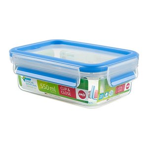 emsa Frischhaltedose CLIP & CLOSE 5,8 cm hoch transparent 0,55 l, 1 St.