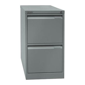 BISLEY Hängeregistraturschrank silber 2 Schubladen 41,3 x 62,2 x 71,1 cm, 1 St.