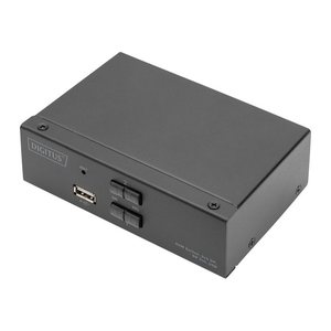 DIGITUS KVM Switch, 4K60HZ, 2x1 DP in, 1x DP USB out