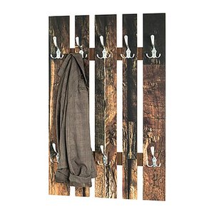 HAKU Möbel Wandgarderobe 19889 Holzmaserung Holz 8 Haken 65,0 x 100,0 cm, 1 St.
