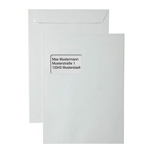 kaenguruh the world of paper Versandtaschen DIN C4 mit Fenster grau 250 St.