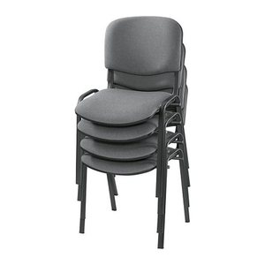Nowy Styl Besucherstühle Iso ISO BLACK 1.3 C73 grau, gemustert Stoff, 4 St.