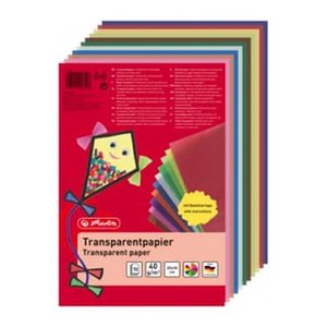 herlitz Transparentpapier farbsortiert 120 g/m² 10 Blatt