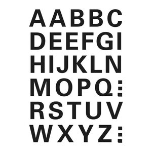 HERMA Klebebuchstaben 4163 Buchstaben A-Z, schwarz 15,0 x 15,0 mm, 36 Etiketten