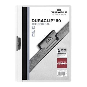 DURABLE Klemmhefter DURACLIP weiß, 25 St.