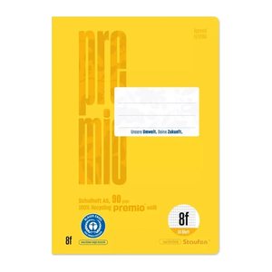 Staufen® Schulheft Premio Lineatur 8f rautiert DIN A5 Außenrand, 16 Blatt, 1 St.