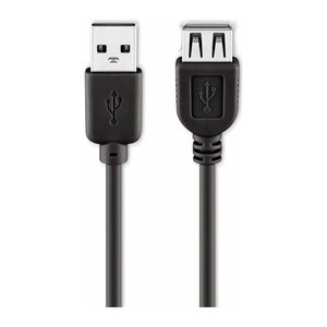 goobay USB 2.0 A USB-Kabel 5,0 m schwarz, 1 St.