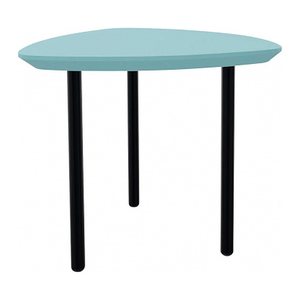 fm TRESTA Beistelltisch dreieckig abgerundet MDF-Platte pastellblau 55,0 x 51,0 x 46,0 cm, 1 St.