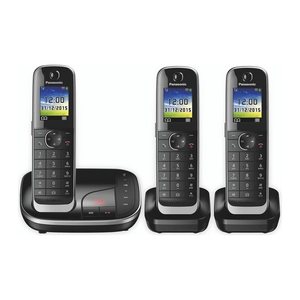 Panasonic KX-TGJ323GB Schnurloses Telefon-Set mit Anrufbeantworter schwarz