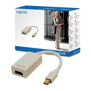 Logilink Mini DisplayPort to HDMI Adapter, 0,15m, weiß