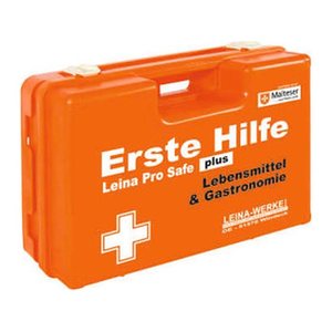 LEINA-WERKE Erste-Hilfe-Koffer Pro Safe plus Lebensmittel & Gastronomie DIN 13169 + Erweiterung orange