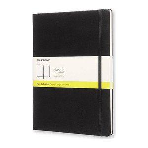 MOLESKINE Notizbuch Classic Collection fester Einband ca. DIN A4 blanko, schwarz Hardcover 192 Seiten, 1 St.