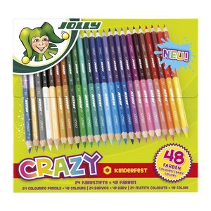 JOLLY Supersticks Crazy Buntstifte farbsortiert, 24 St.