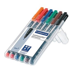 STAEDTLER Folienstift Lumocolor F perm 6St