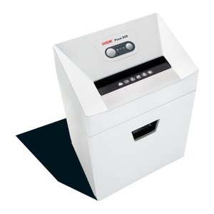 HSM Pure 320 Aktenvernichter mit Streifenschnitt P-2, 5,8 mm, bis 19 Blatt, weiß