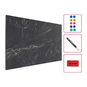 ALLboards Magnettafel 60,0 x 40,0 cm Marmor schwarz