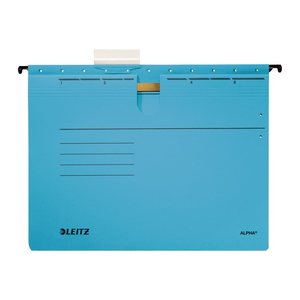 LEITZ Hängehefter ALPHA® 1984 Karton blau DIN A4 1x kaufmännische Heftung, 5 St.