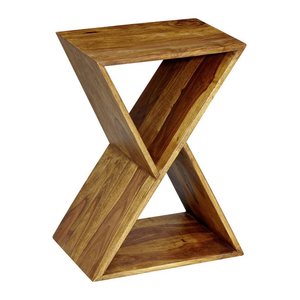 WOHNLING Beistelltisch rechteckig Massivholz braun 43,0 x 30,0 x 60,0 cm, 1 St.