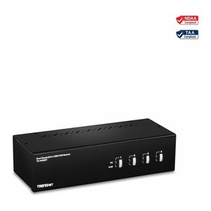 TRENDnet KVM Switch 4-Port DisplayPort/USB/Audio DualMonitor