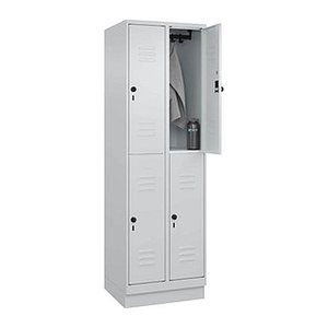 CP Spind Classic PLUS lichtgrau 080320-20 S10009, 4 Schließfächer 60,0 x 50,0 x 195,0 cm